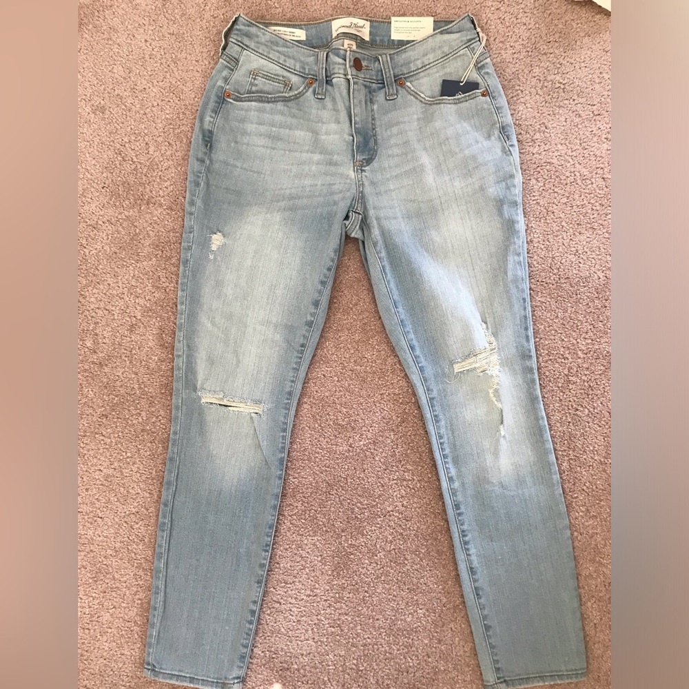 Women's Light Blue Distressed Jeans